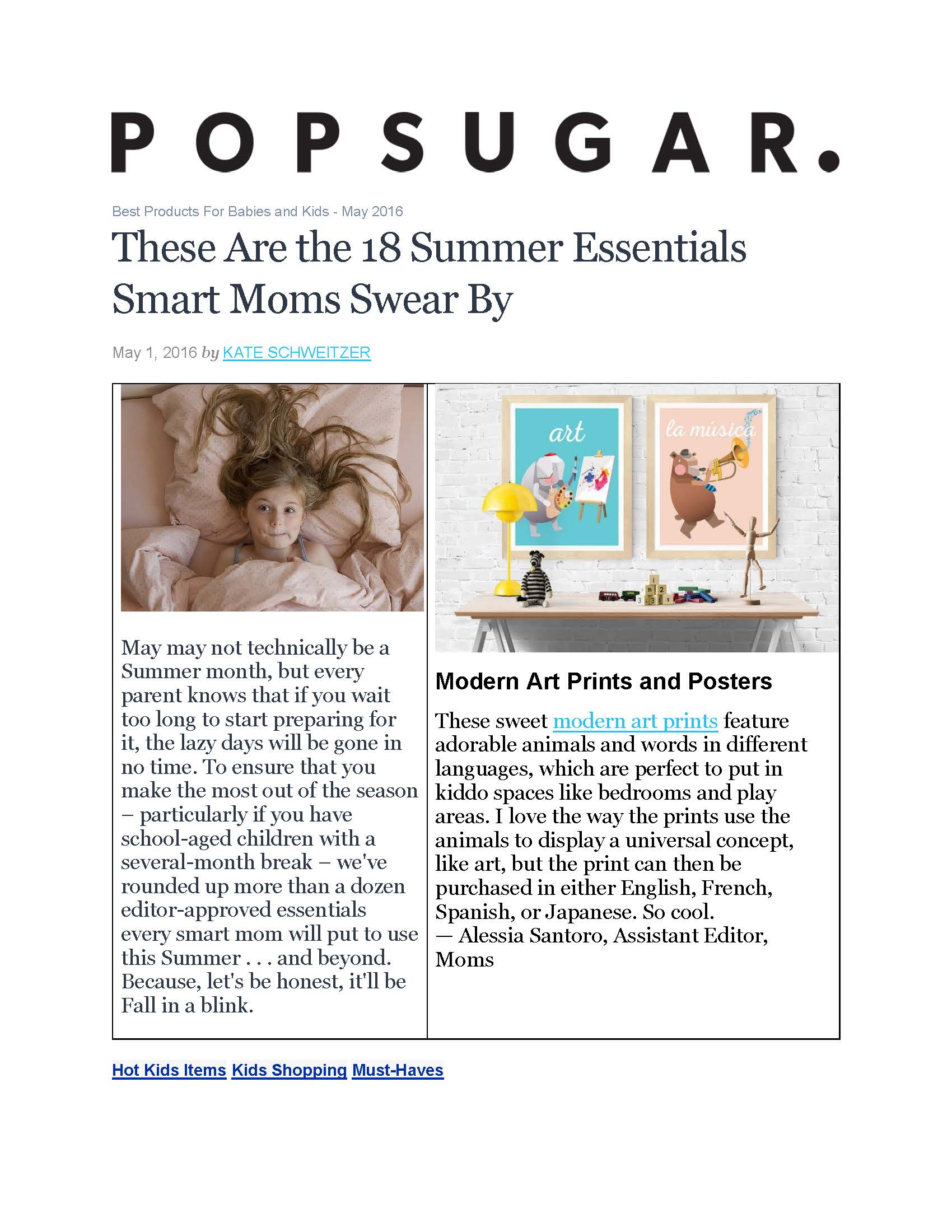 Our Popsugar Shout Out!