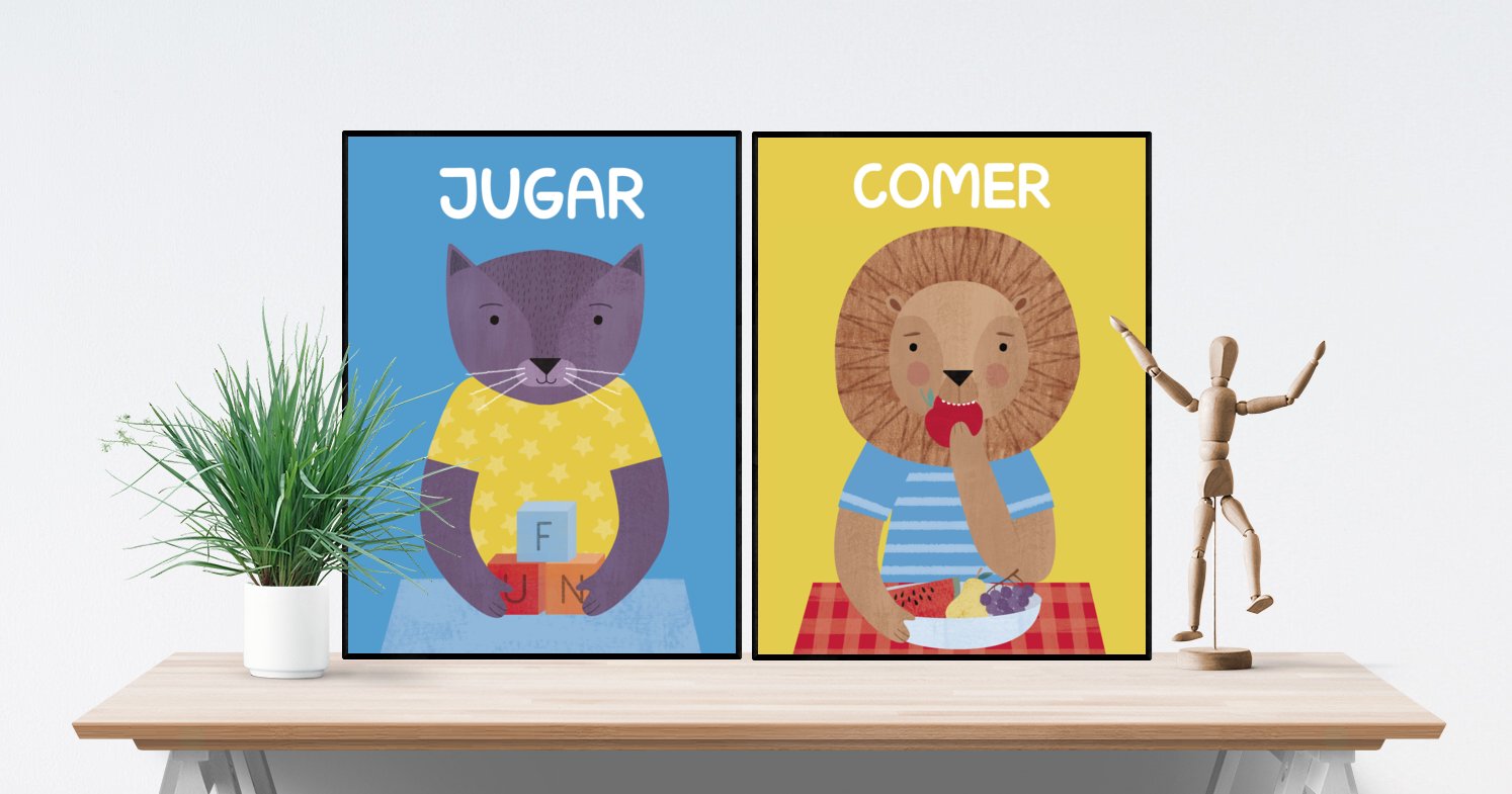 Children's Art Prints - Spanish