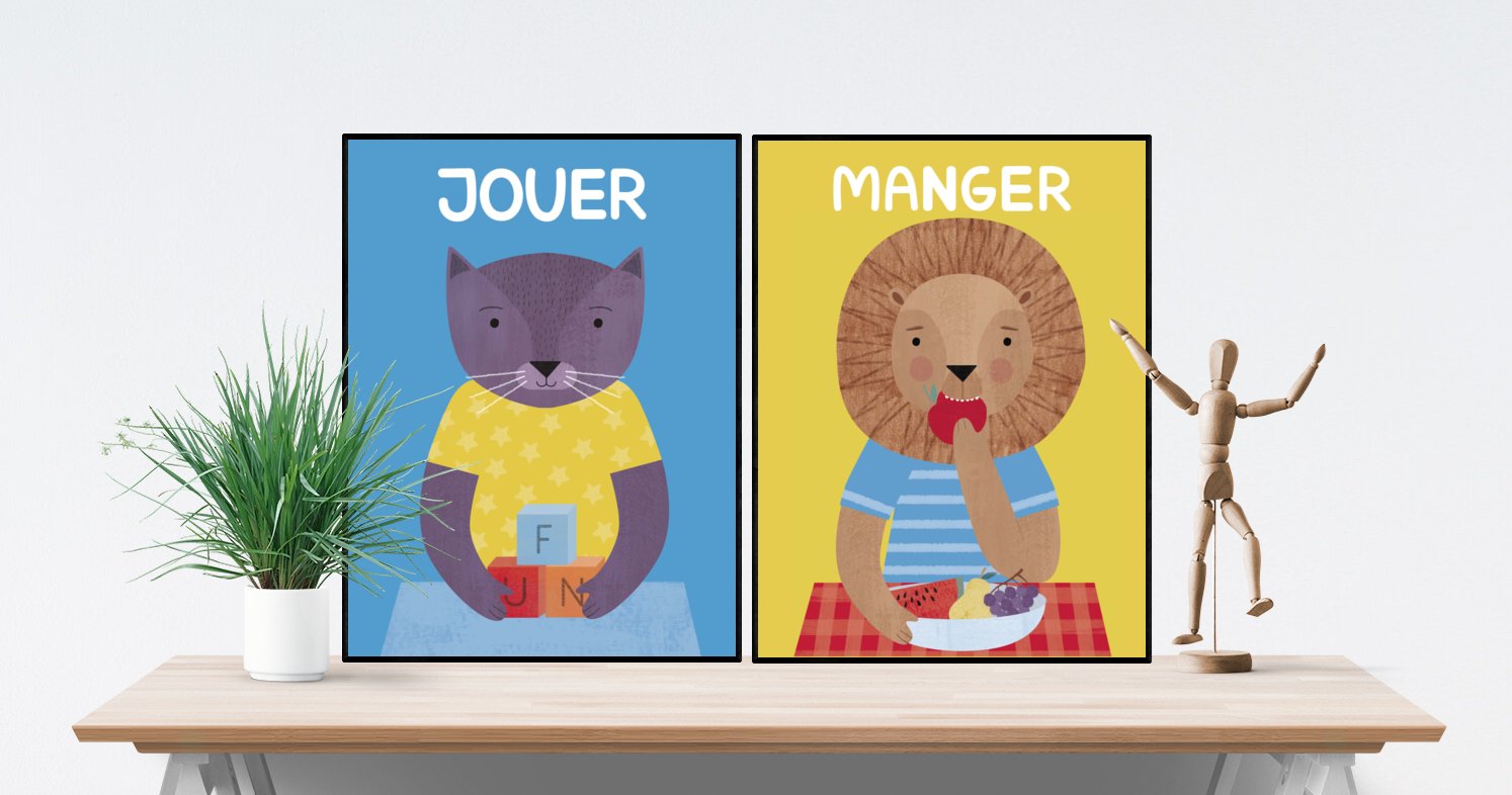 Children's Art Prints - French