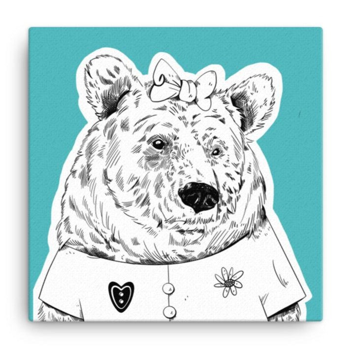 Kuma-san the Bear II Canvas Wall Art