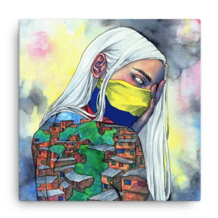 Colombia Love Canvas Wall Art