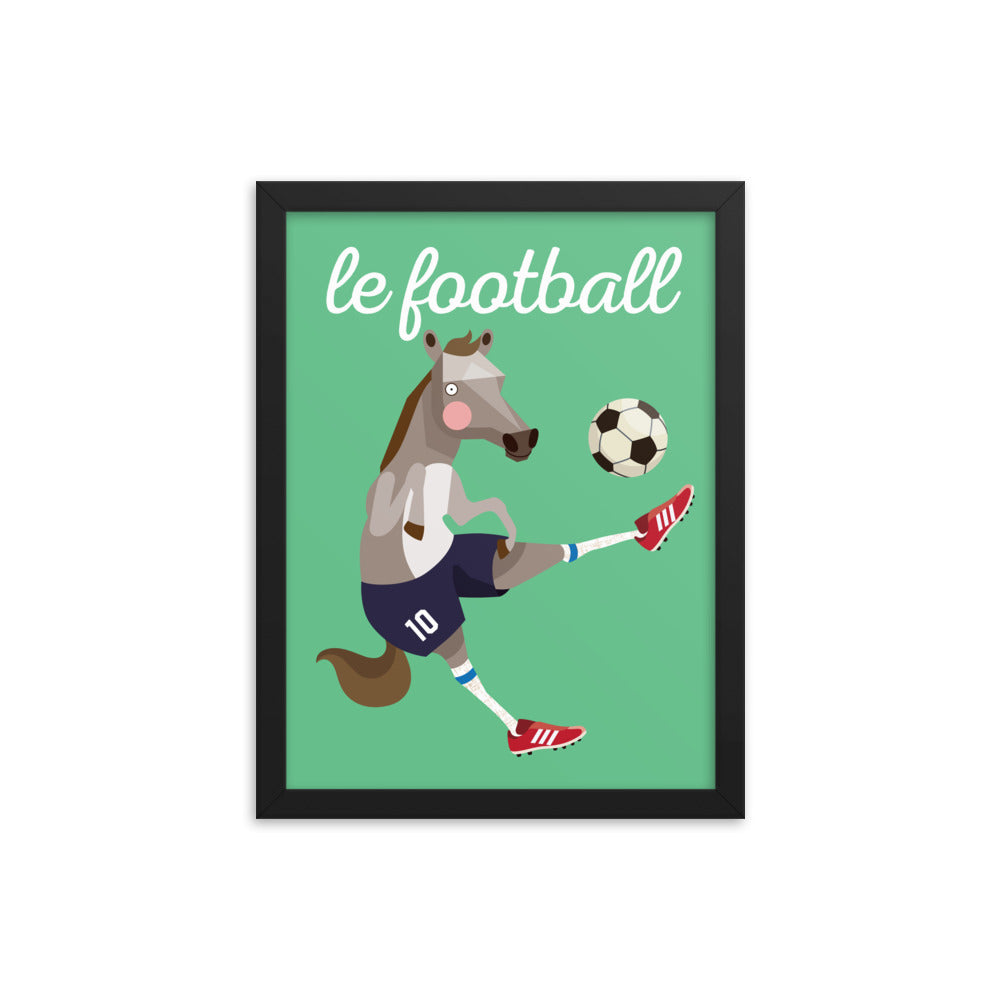 Soccer Horse Framed Art Print - French