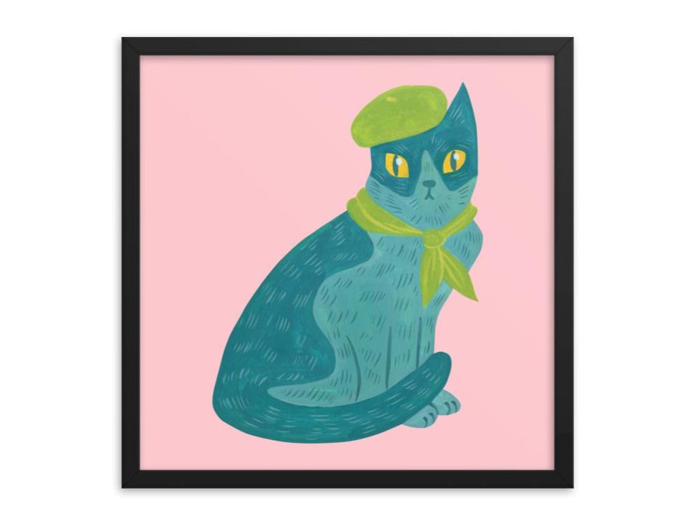 Framed poster