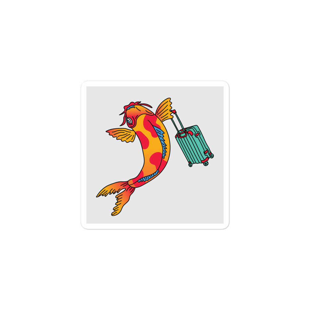 Travelling Koi Fish Sticker