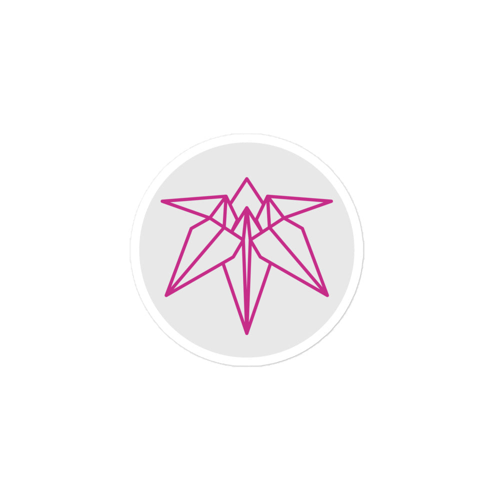 Pegatina de lirio de origami
