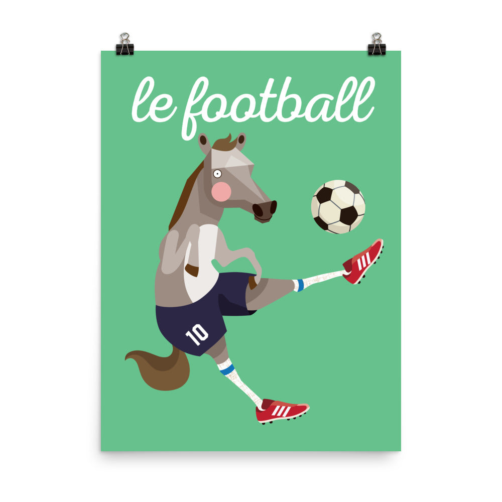 Soccer Horse Art Print - French