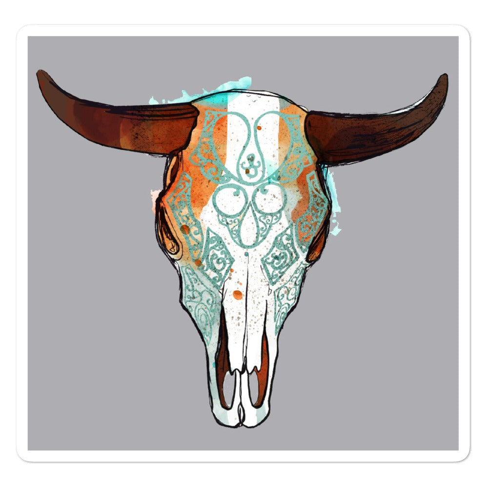 Bull Horns Sticker