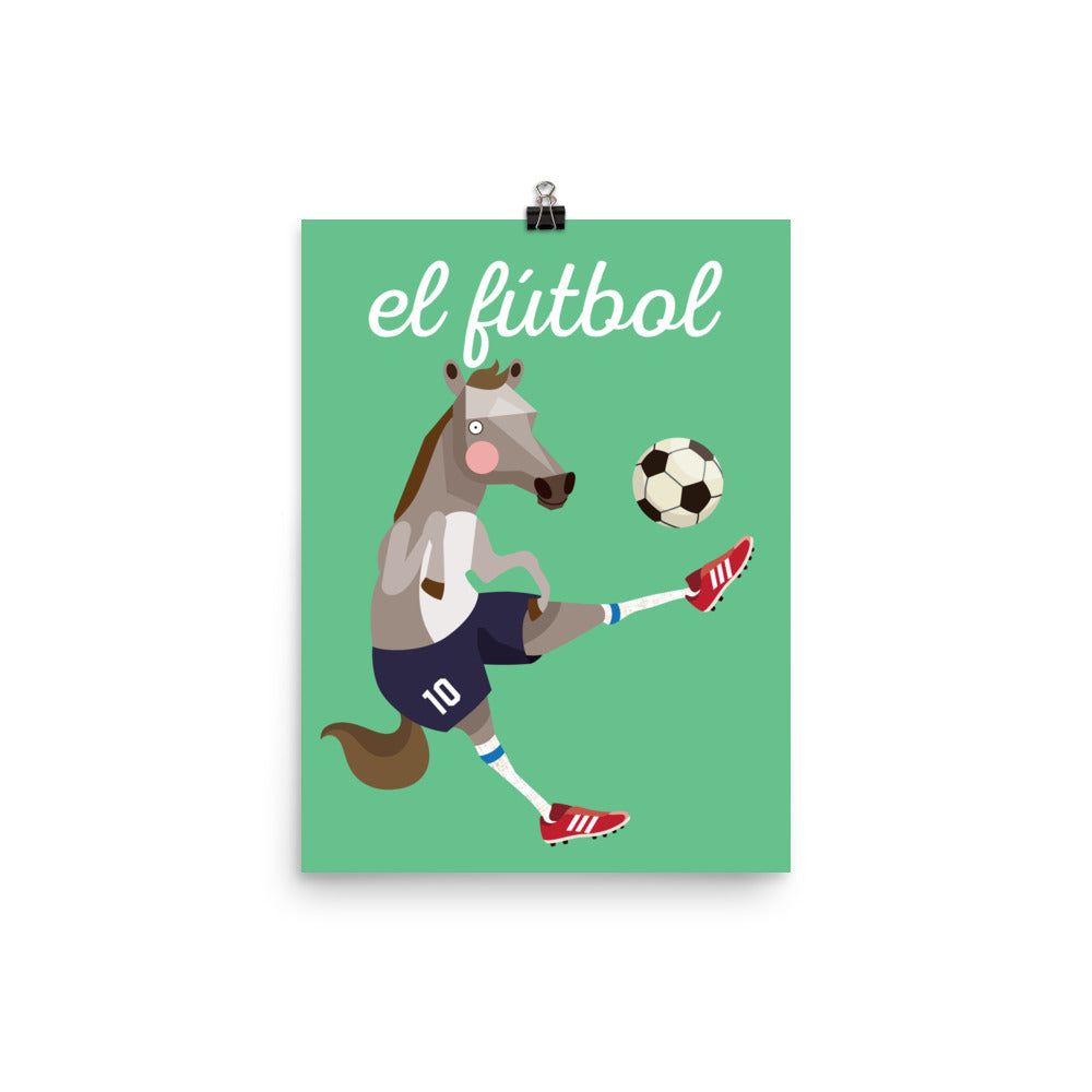 Soccer Horse Art Print - Spanish