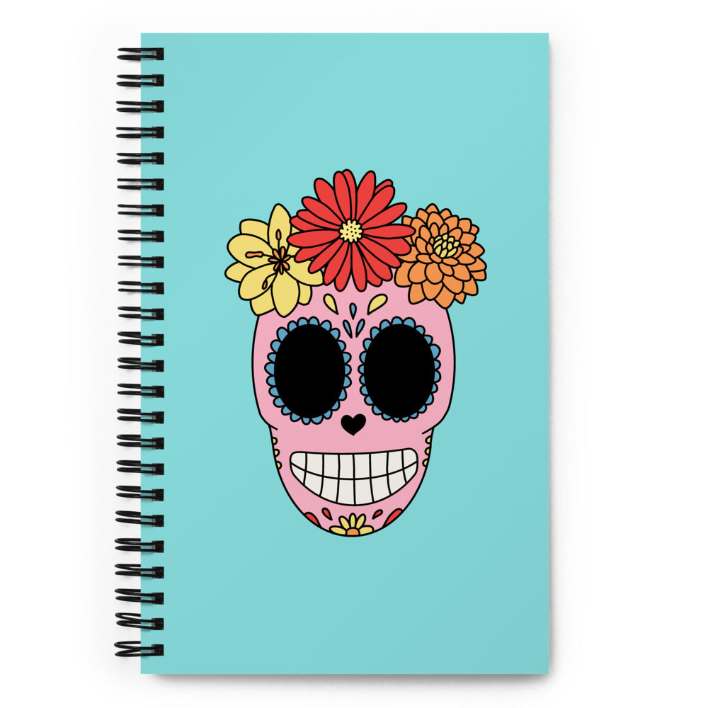 Day of the Dead Skull Notebook (Turquoise)