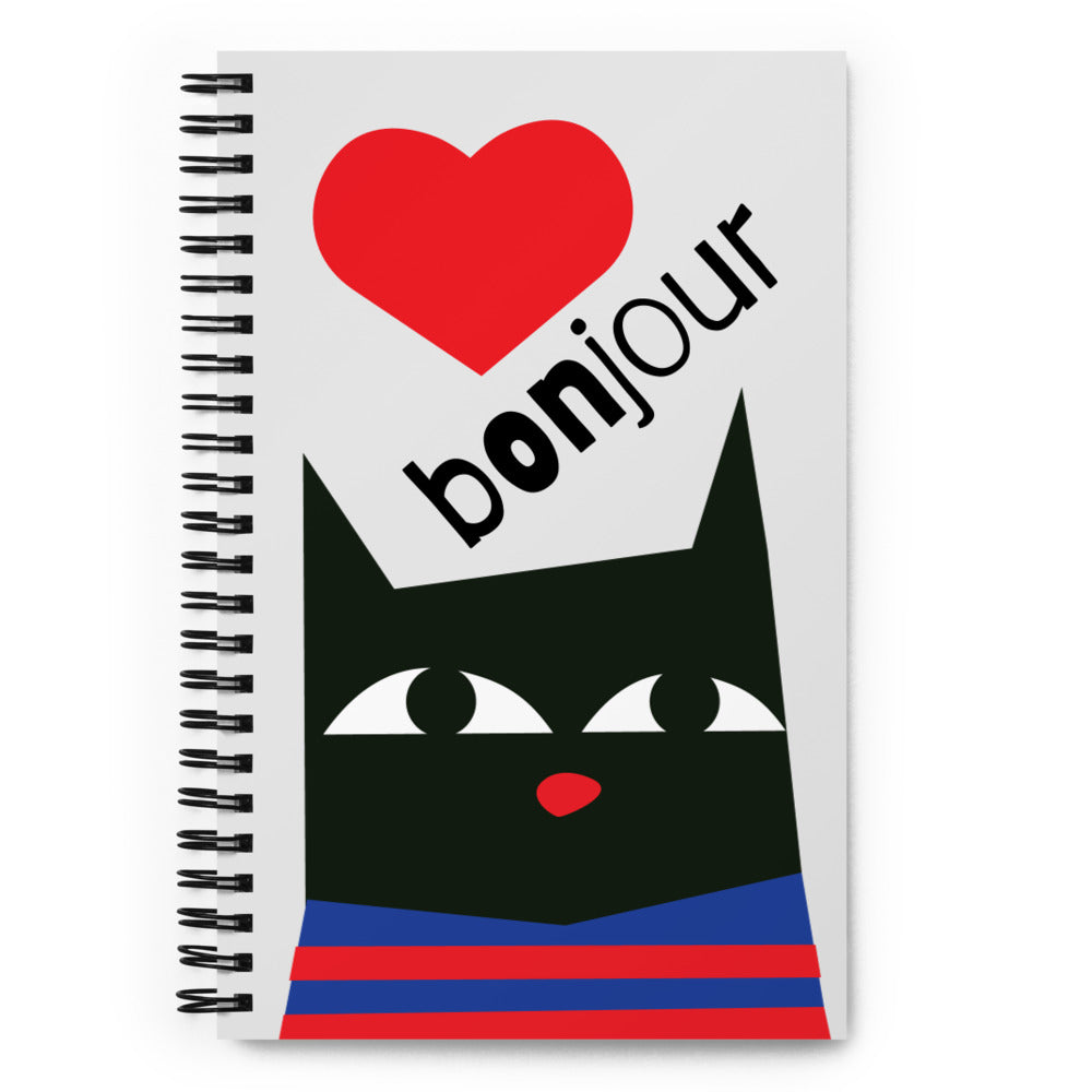 Bonjour Cat Notebook